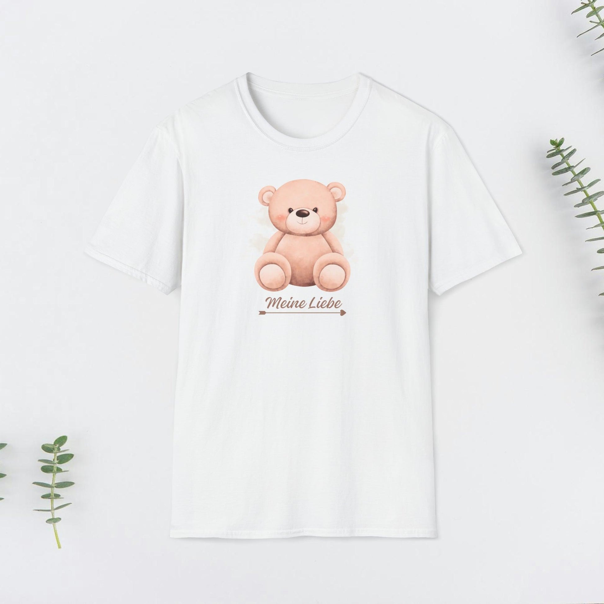 Meine Liebe Teddybär Design Valentine Unisex Softstyle T-Shirt - PrintHub Horizon