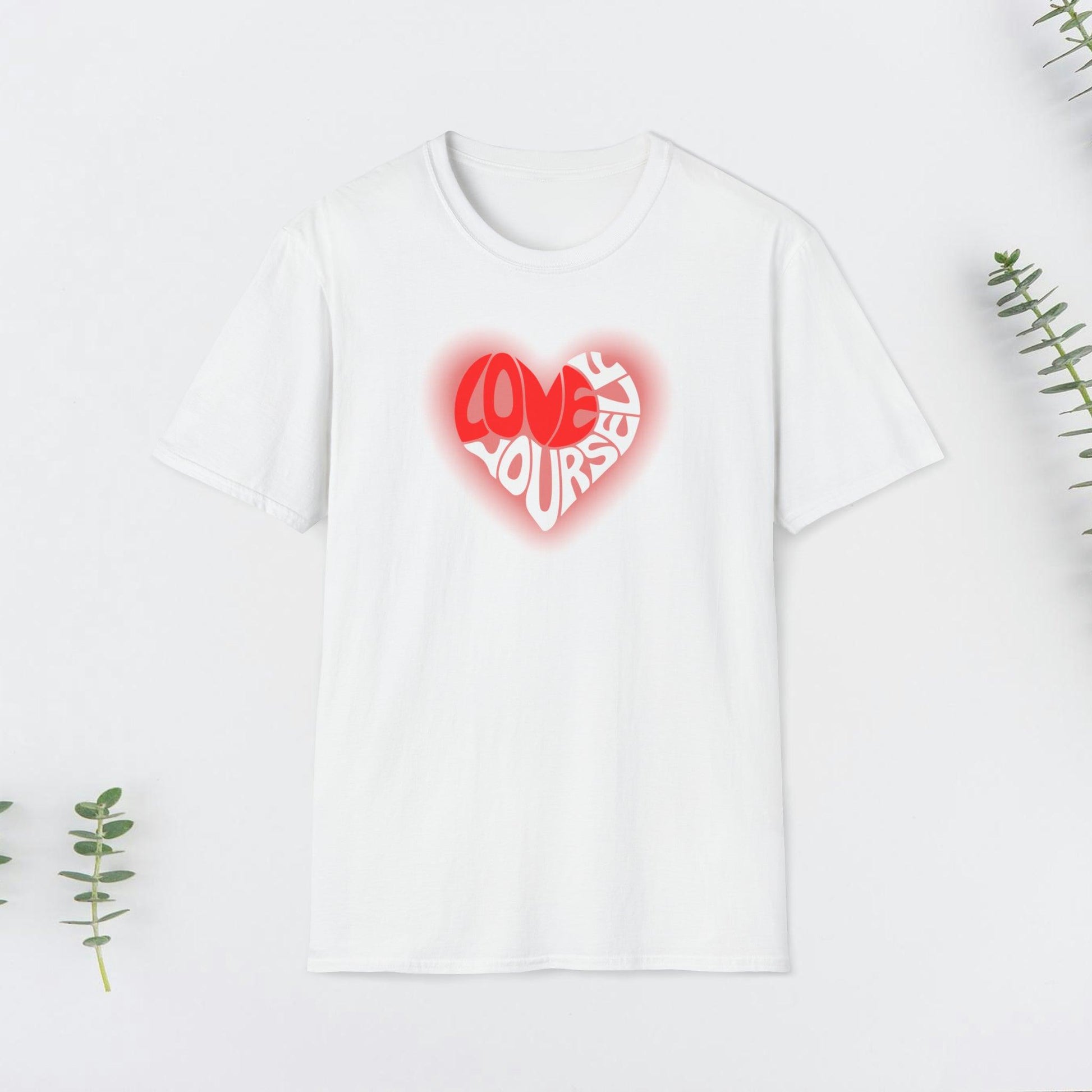 Valentine, Love Yourself Design, Unisex Softstyle T-Shirt - PrintHub Horizon