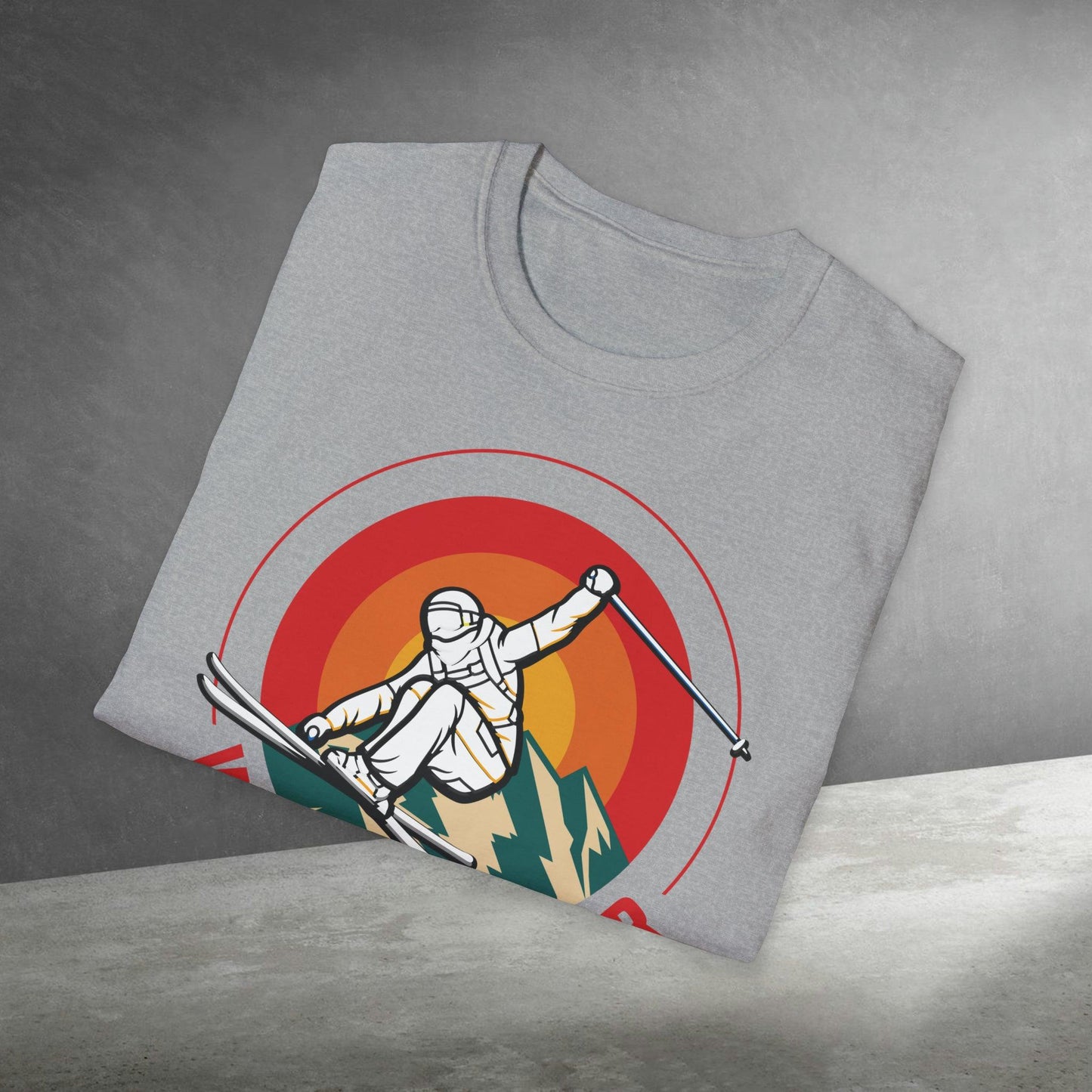 Mountain Ski, "Winter Soldier", Retro Design, Unisex Softstyle T-Shirt - PrintHub Horizon