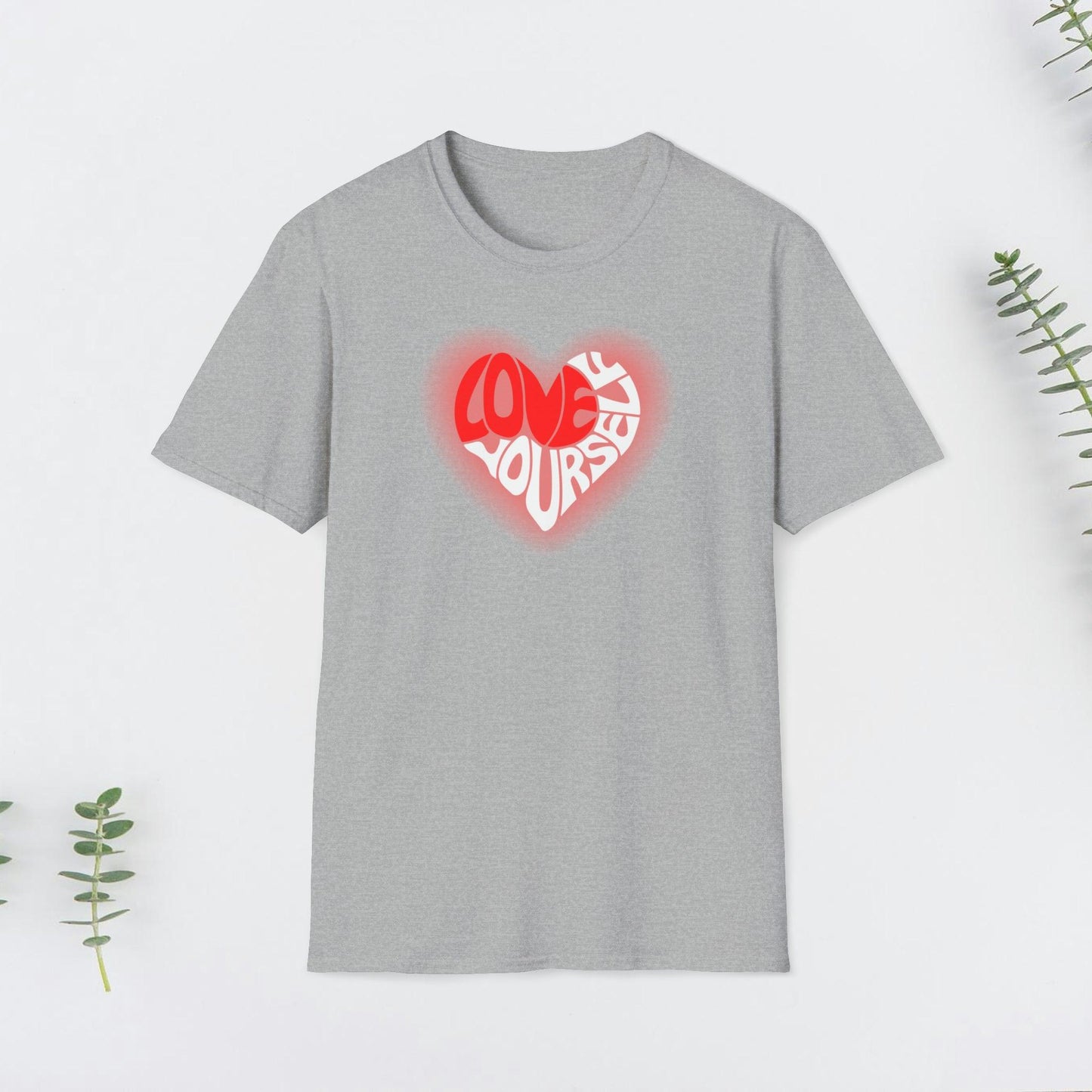 Valentine, Love Yourself Design, Unisex Softstyle T-Shirt - PrintHub Horizon