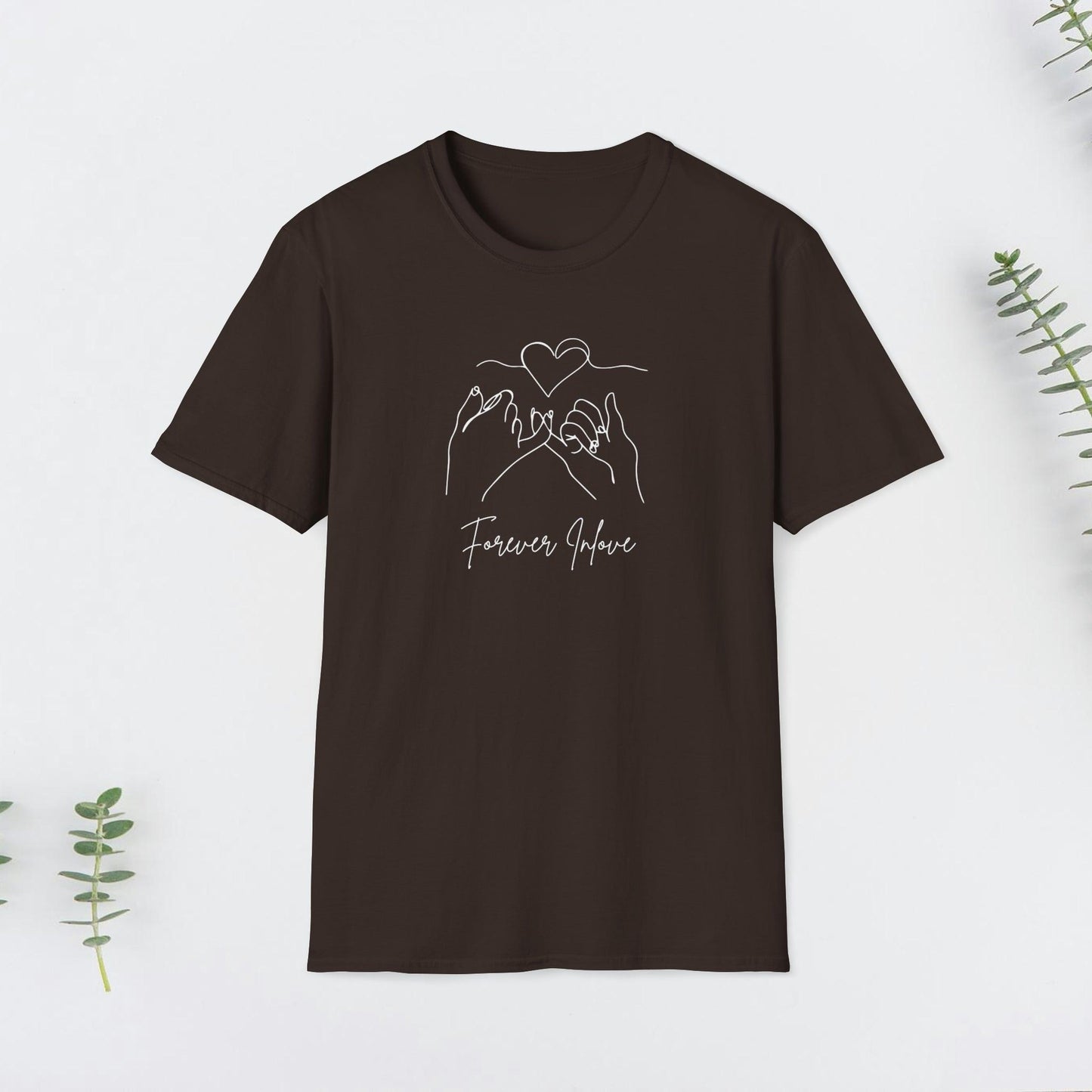 Forever in Love Design Valentine Unisex Softstyle T-Shirt - PrintHub Horizon