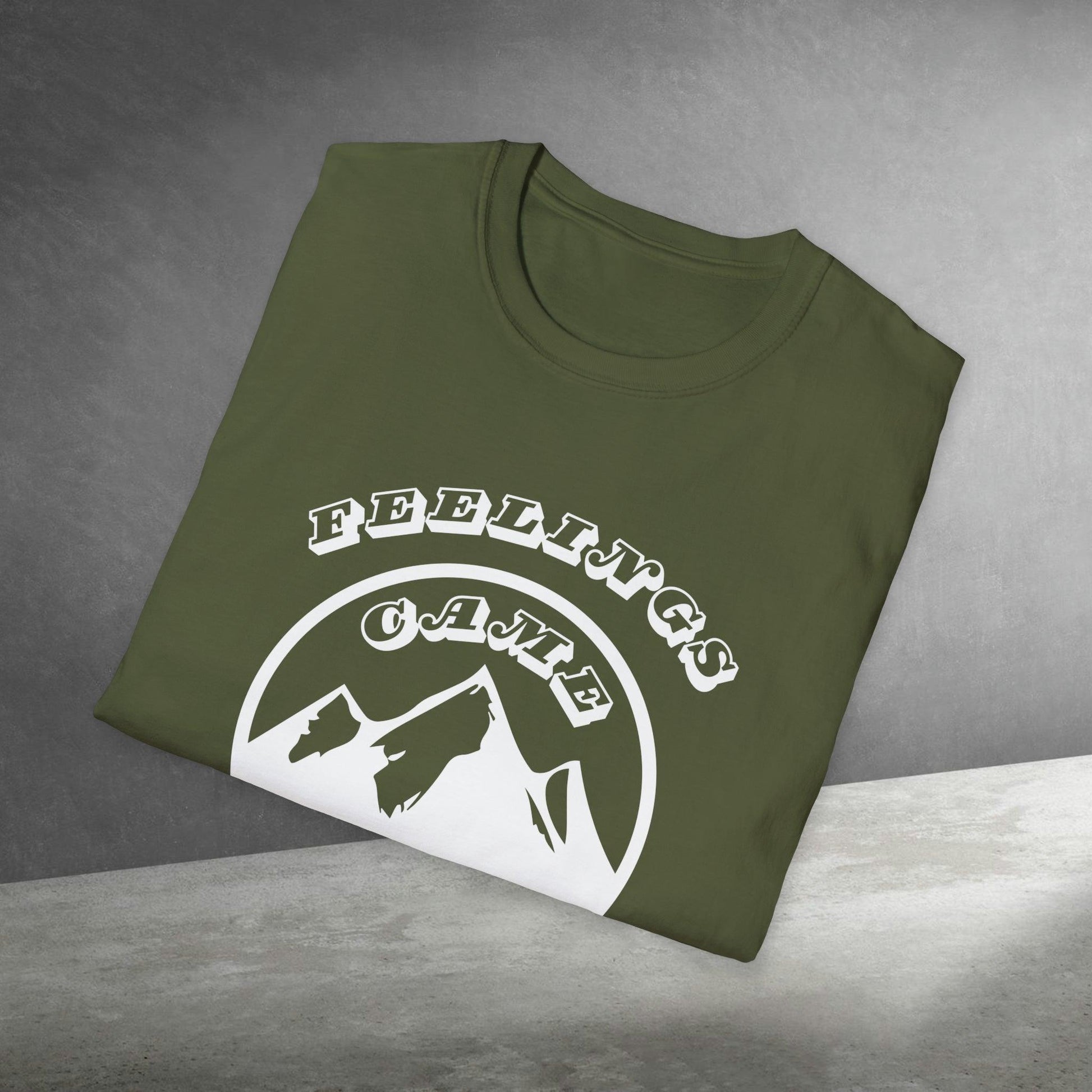 Mountain "Fellings came alive" motivation, Unisex Softstyle T-Shirt - PrintHub Horizon