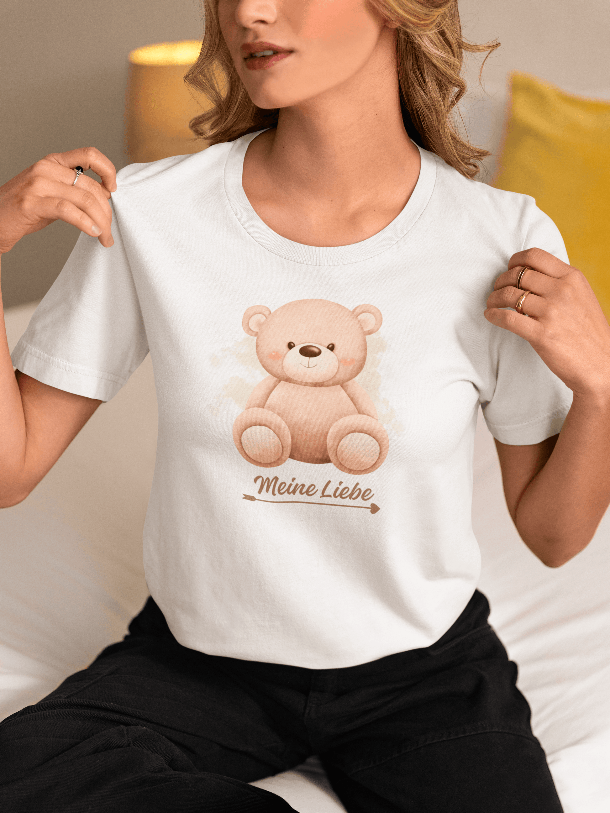 Meine Liebe Teddybär Design Valentine Unisex Softstyle T-Shirt - PrintHub Horizon