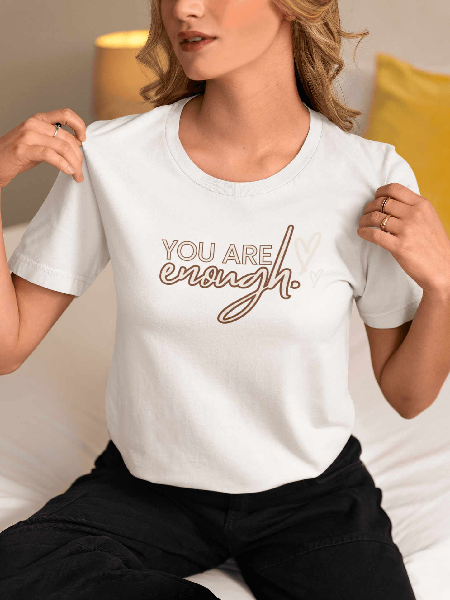 Valentine, You are enough Design, Unisex Softstyle T-Shirt - PrintHub Horizon