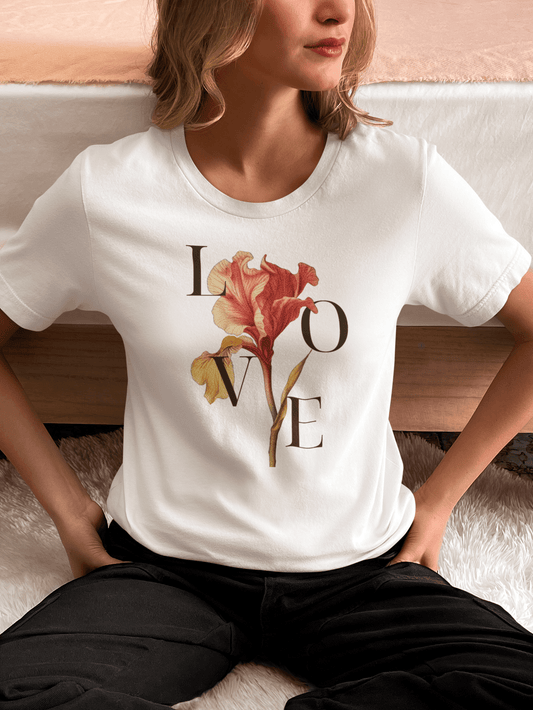 Love Rose Design Valentine Unisex Softstyle T-Shirt - PrintHub Horizon