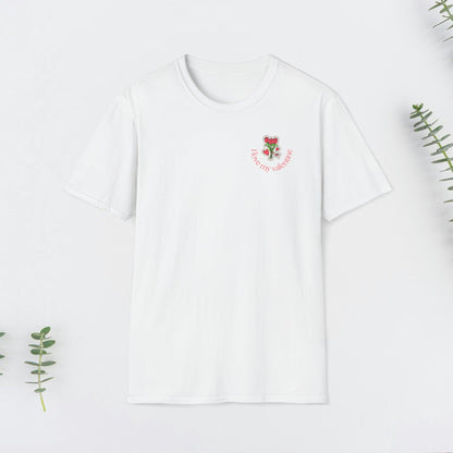 Unisex T-Shirt 'I Love My Valentine Flowers Design' ❤️ – Valentinstag Geschenkidee, Softstyle, Komfortabel - T-Shirt | Jetzt bestellen bei PrintHub Horizon