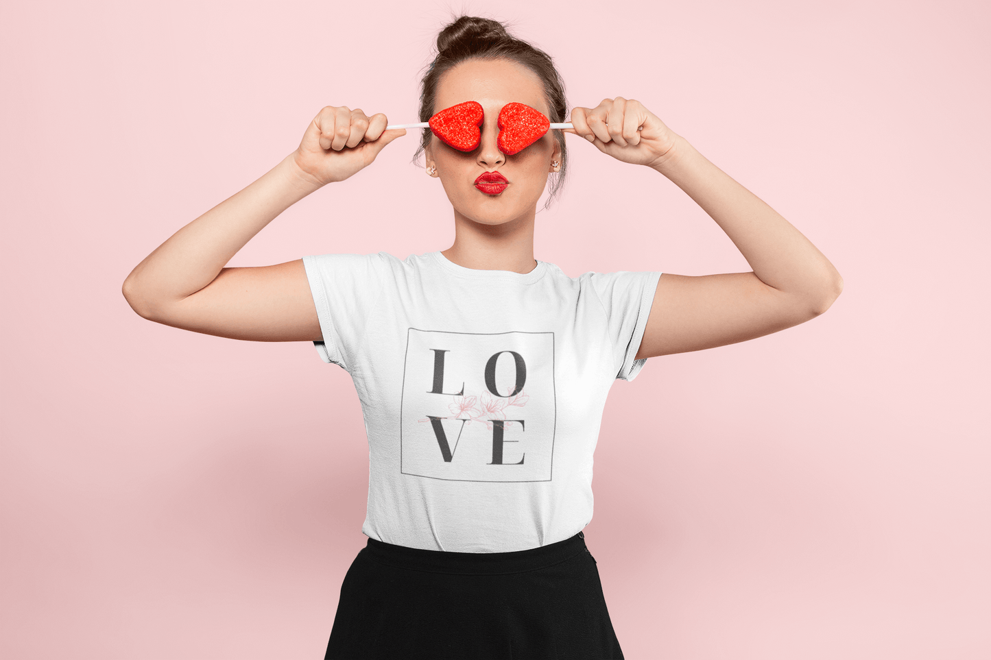 Cute Love Design, Valentine Unisex Softstyle T-Shirt - PrintHub Horizon