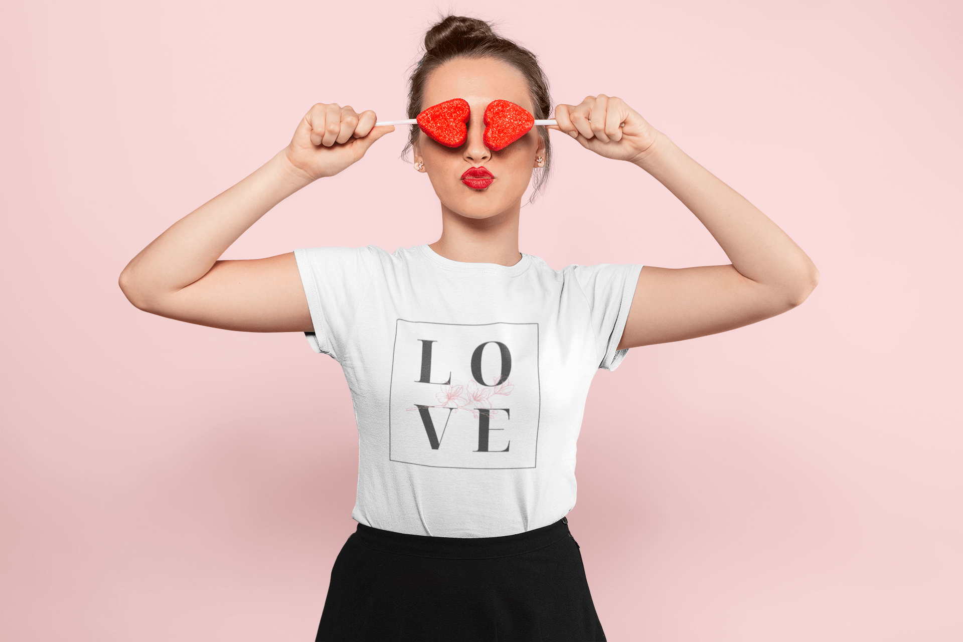 Cute Love Design, Valentine Unisex Softstyle T-Shirt - PrintHub Horizon