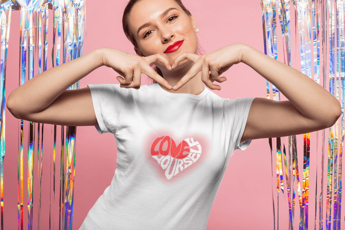 Valentine, Love Yourself Design, Unisex Softstyle T-Shirt - PrintHub Horizon